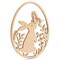Wood Easter Egg Cutout w/ Bunny Detail 3"-24”, 1/8" Thick |Woodpeckers